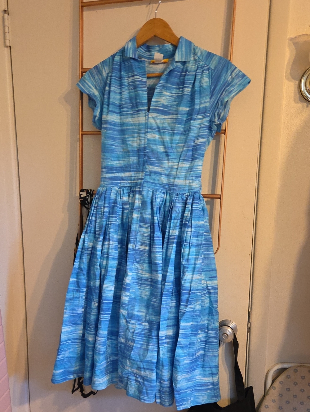 Bernie Dexter Blue Cap-Sleeve Midi Dress - Kelly Fit